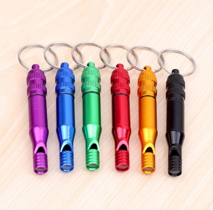 

500pcs/lot Pet Dog training whistle keyring Aluminum dog whistle With storage Pill box 77*12mm can cuatomize logo SN1793