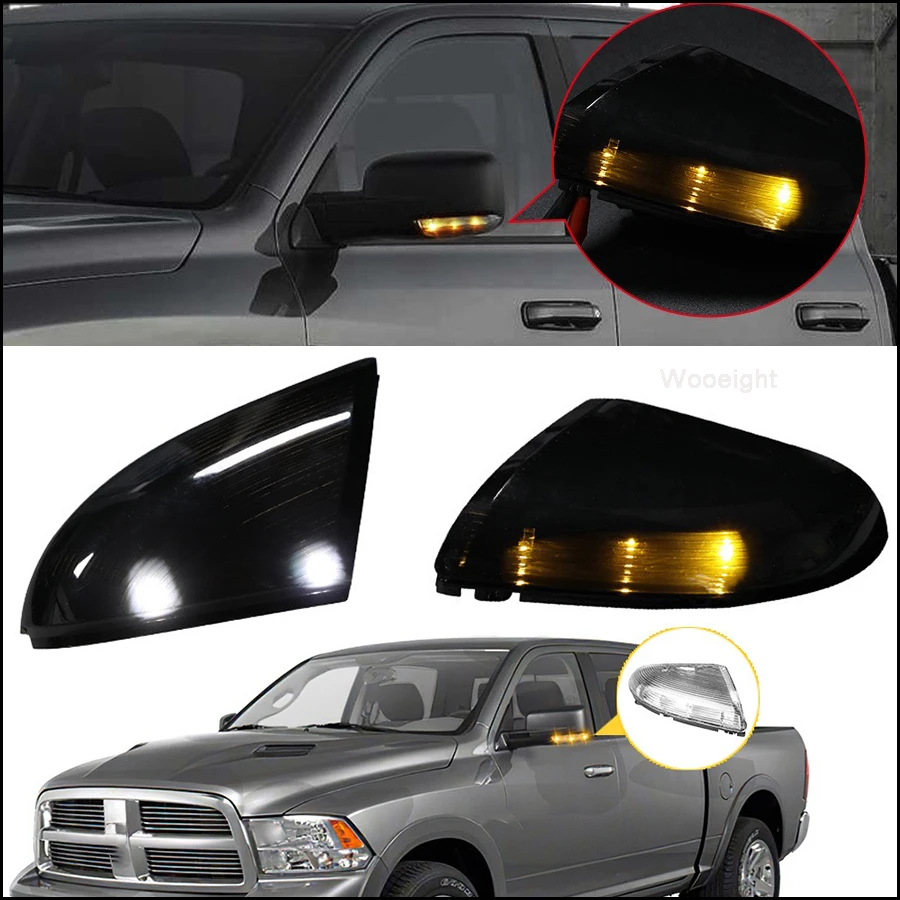 

Wooeight 1Pc Car Front Side Mirror Turn Signal Light Lamp Left/Right Fit For Dodge Ram 1500 2009-2014 2500 2010-2014 68064948AA