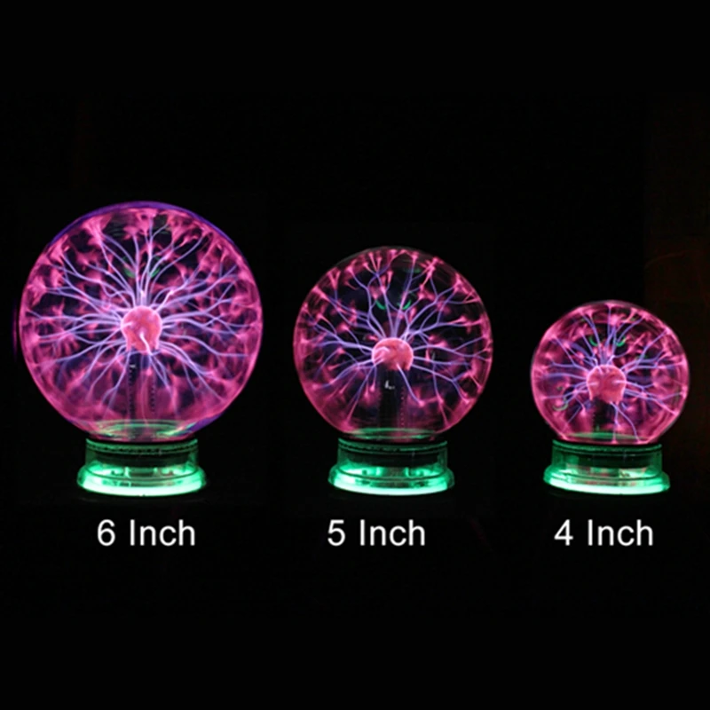 Novelty Glass Magic Plasma Ball Light 3 4 5 6 inch Table Lights Sphere Nightlight Kids Gift For New Year Magic Plasma Night Lamp