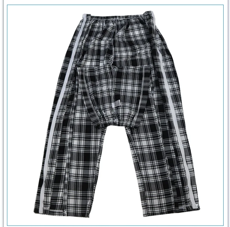 Herren-Pyjama-Anzug mit Reißverschluss, langes, vollständig geöffnetes Krankenhauskleid für einfaches Tragen, ältere Menschen, gelähmte Betten, Patienten, Gesundheitsfürsorge für Erwachsene – Detail 10