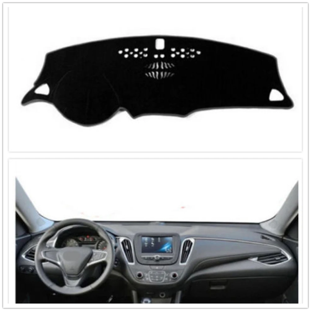 For Chevrolet Malibu 2016-2018 Black Front Dashboard Cover Carpet Car Dash Board Heat Proof Mat Anti-Sun Shield Pad Shade Strip