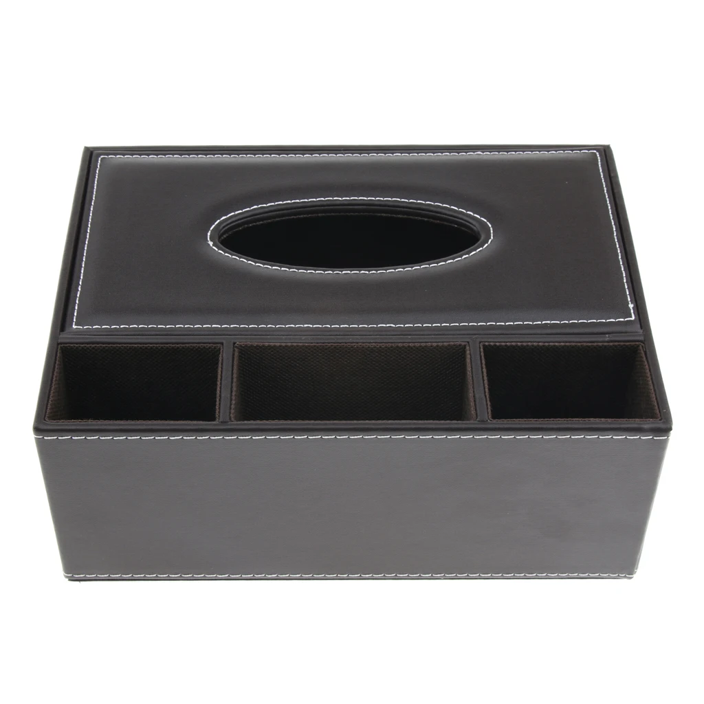 PU-Leder Tissue Box Cover, Serviette Fall, Halter Organizer, Dekor