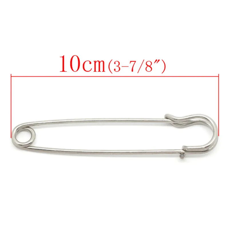 Silver Color Stitch Holders Safety Pins Brooch Metal Large Safety Lock Pin Jewelry Findings DIY Sewing Tools Apparel Accessories