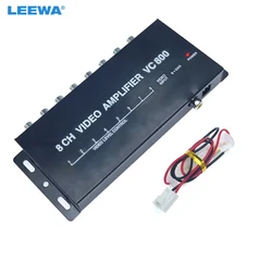 LEEWA Auto Car 1 to 8 Output Video Spliter Monitor Signal Part For DVD/LCD/TV Monitor Display 12V #CA1322