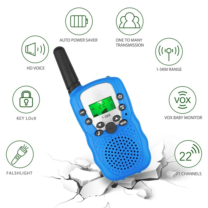 Kids Walkie Talkies 3KM Range Indoor Outdoor Activity Stem Boys Girls Birthday Gifts Christmas Gifts Toy Walkie Talkies