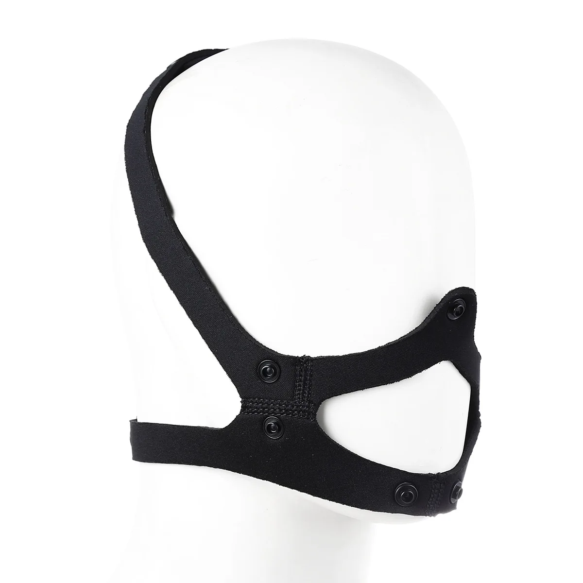 Copricapo al naso accessori per feste di Unisex donna uomo cucciolo Cosplay mezza faccia maschera Fetish con bocca aperta per costumi di gioco di ruolo