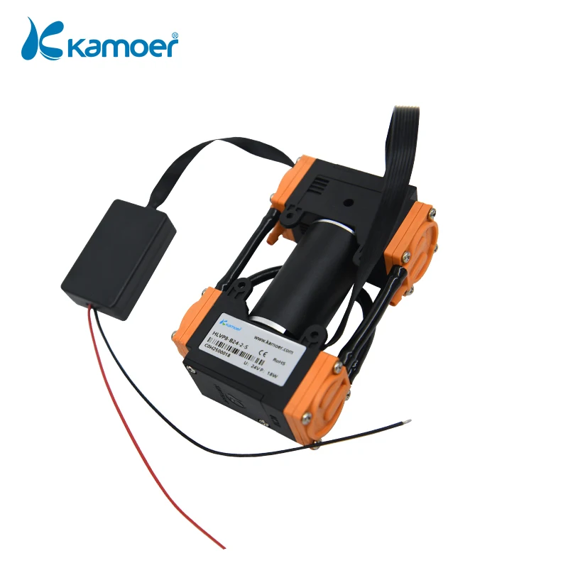 Kamoer 6-8L/min HLVP8 Diaphragm Vacuum Pump DC Motor Negative Pressure 0.098Mpa Low Noise In Parallal/Series for Lab and Beauty