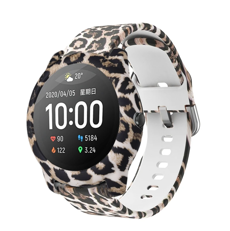 FIFATA 2 Trong 1 Sơn Màu Dây Đeo Đồng Hồ Silicon + Máy Tính Chất Liệu Dây Bao Da Bảo Vệ Cho Xiaomi Haylou LS05 đồng Hồ Thông Minh