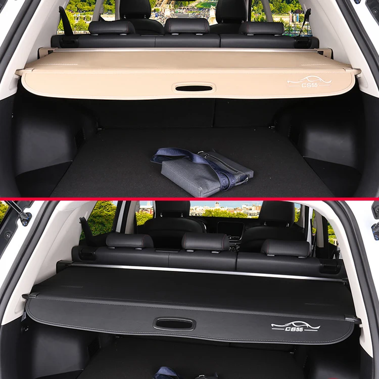 For Changan CS55 CS55PLUS 2017 2018 2019 2020 2021 2022 2023 Car Accessories Aluminum + Canvas Black Rear Cargo Cover