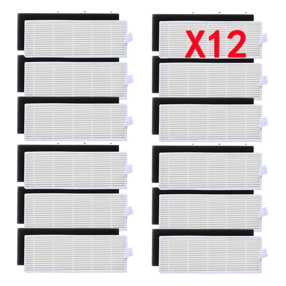 หุ่นยนต์ดูดฝุ่น18ชิ้น/ล็อตแผ่นกรอง HEPA สำหรับ iLife A8 A40 A6ชิ้นส่วน a4s A4แปรงกรองด้านข้างหุ่นยนต์ดูดฝุ่...