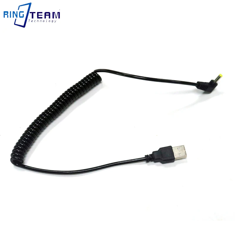 Suitable for Panasonic HD Video DV Camera 5V 2A DC Drive USB To DC4.0×1.7mm Male Spring Wire Power Cord