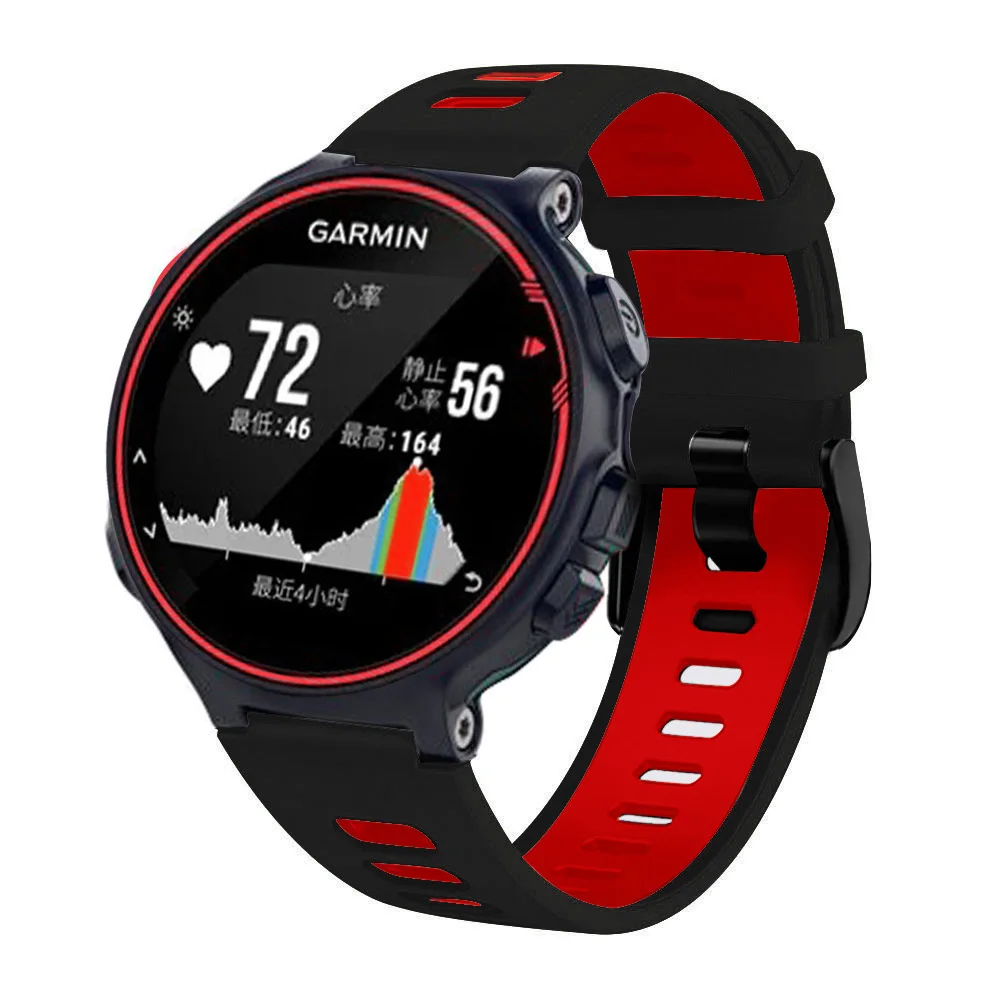 Correas de silicona para reloj inteligente, pulsera de repuesto para Garmin Forerunner 735XT, Forerunner 220/230/235/620/630