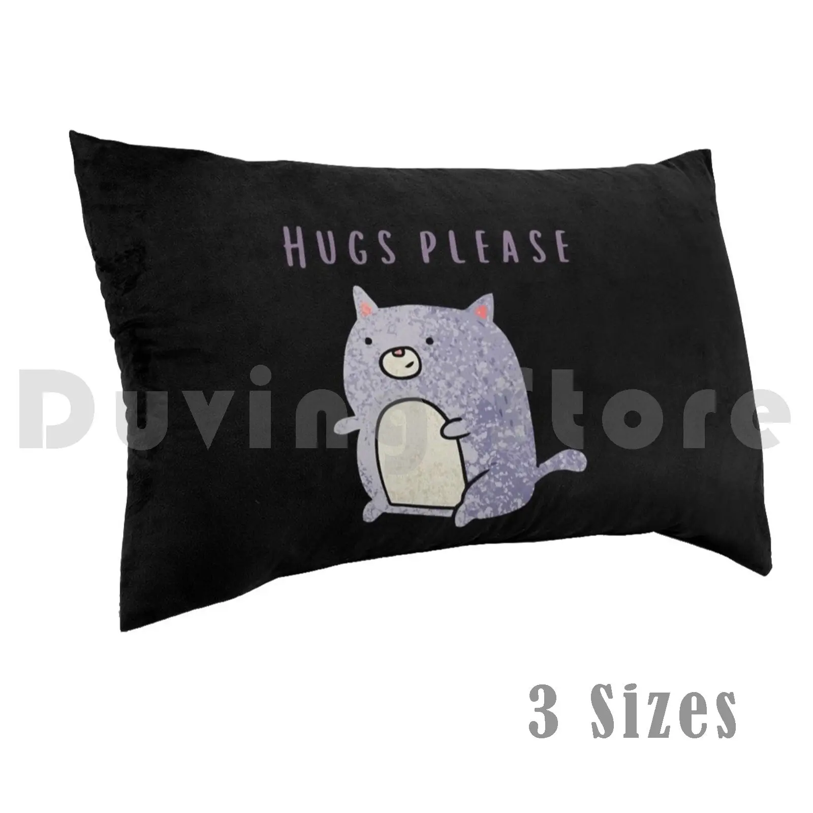 Please Hug Me Cat Pillow case Animal Domestic Animal Lover Sweet Love Kitty Cat Kitten Meow Hug