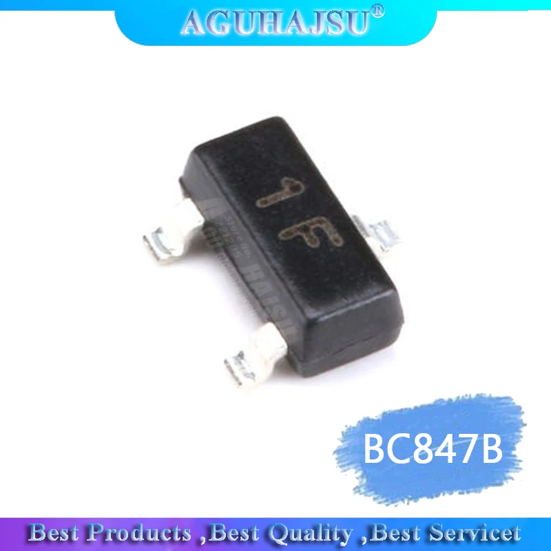 100PCS BC847B SOT23 BC847 SOT SMD SOT-23 1F new 0.1A /45V NPN