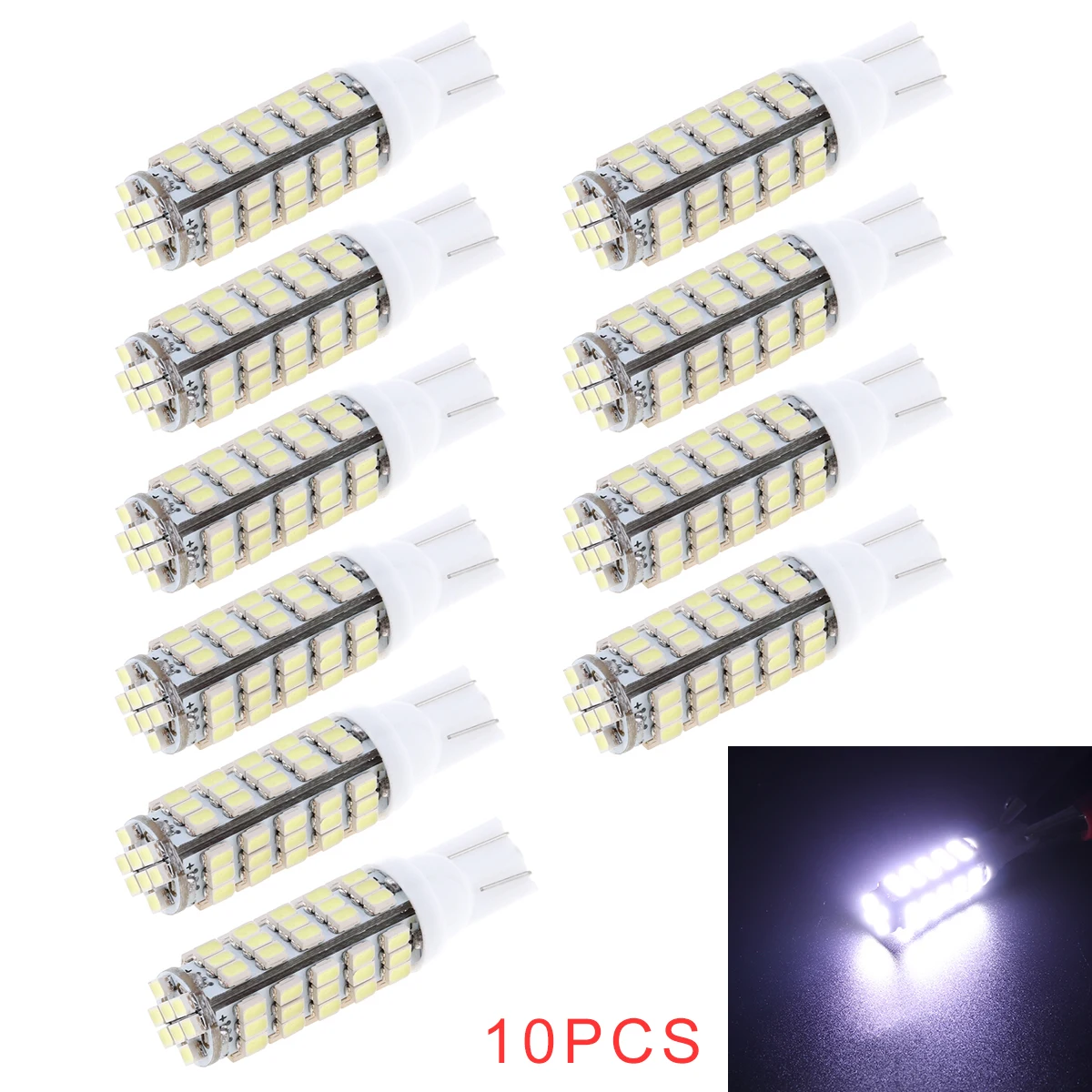 

Car Tail Light Bulbs 10pcs Super Bright White T10 68-SMD LED W5W 194 906 168 Reverse Backup Light Bulbs