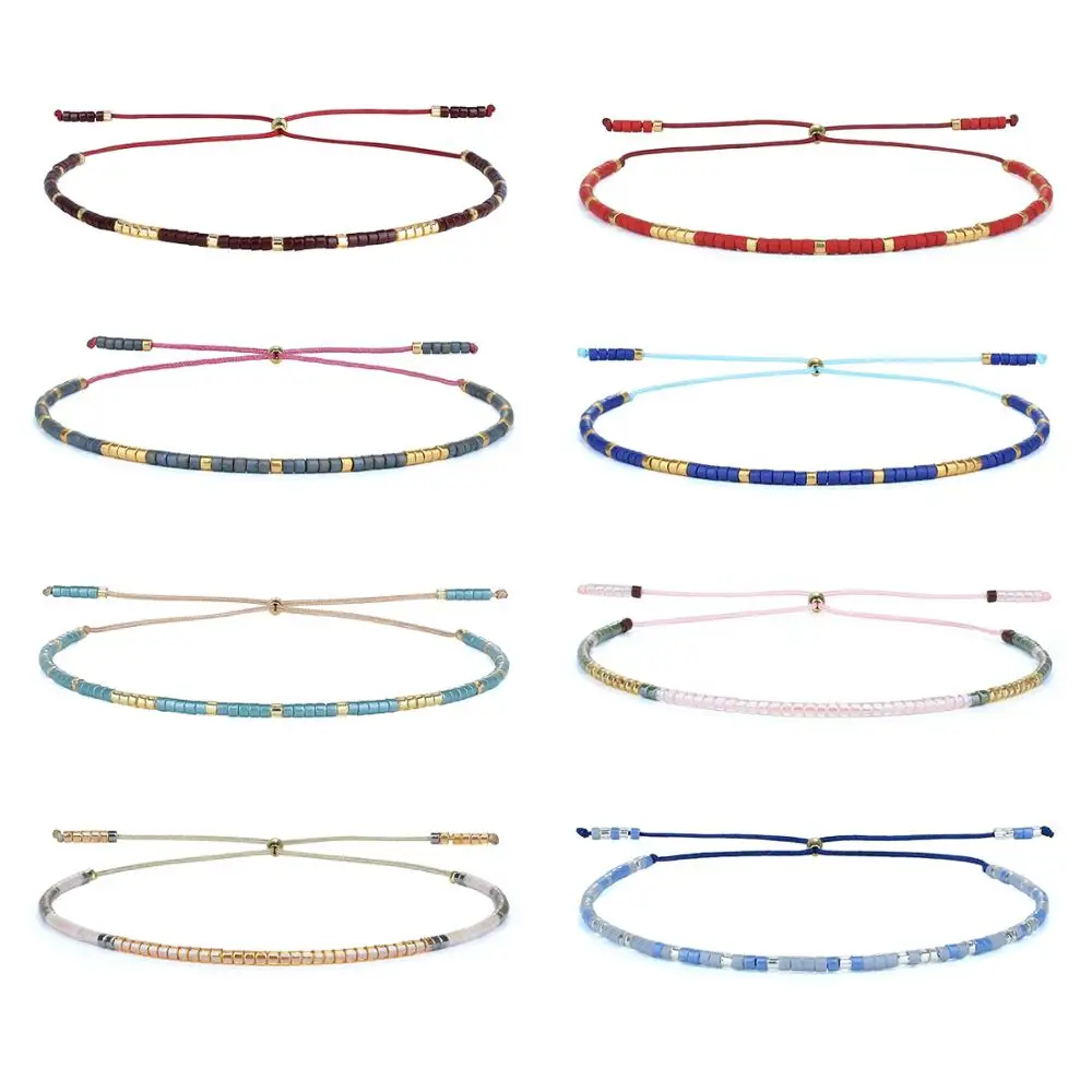 KELITCH Miyuki Beaded Women Bracelets Boho Handmade Classic Friendship Rope Warp Bangles Couple Jewelry Fashion Gifts Wholesale