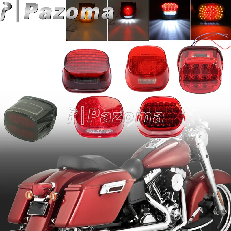 

1x Motorcycle Rear LED Integrated Tail Light Brake Stop License Plate Turn Signal Lamp for Harley Sportster Dyna Touring Softail