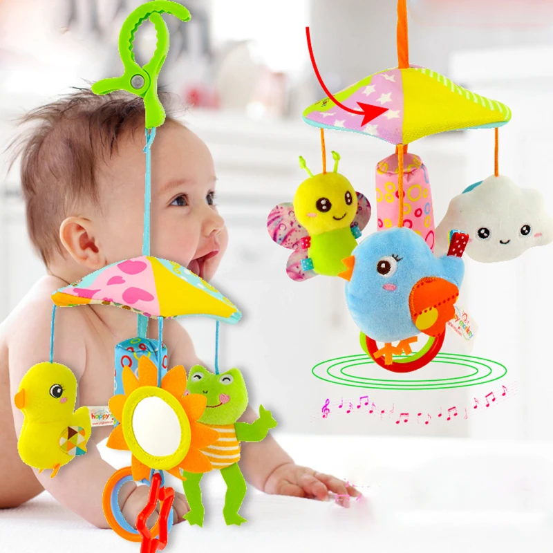 

Infant Toys for Baby Room Decor 0 6 12 Months Toddlers Educational Sensory Toy Boys and Girls Plush Dolls Crib Bells Bed Rattles