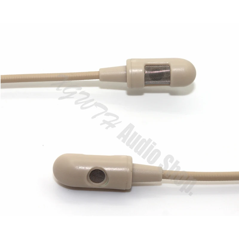 Condenser Conference Unidirectional Headset Microphone 4Pin TA4F For Audio Technica Beige