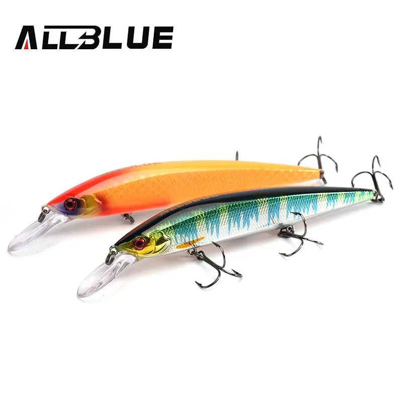 ALLBLUE SHANKS 130MR SP 낚시 미끼 서스펜션 저크베이트, 텅스텐 이동 시스템, 롱 캐스트 워블러, 2.5m 미노우 배스 파이크 태클, 23g