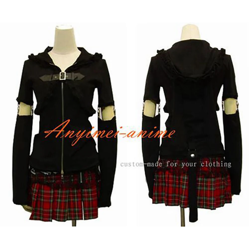 

fondcosplay hiphop Gothic Tripp Lolita Punk Fashion Outfit black cotton jacket skirt Cosplay Costume CD/TV[CK1184]
