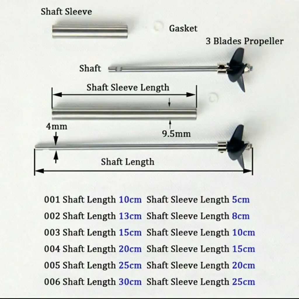 Zdalnie sterowana łódka RC wał napędowy + 3 ostrza śmigła 4mm wał napędowy zestaw do Model RC łodzi