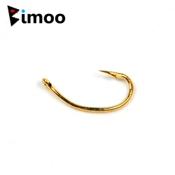 Wholesale 500PCS Golden Curved Nymph Fly Hook Nymph Scud Shrimp Pupae Larvae Caddis Fly Tying Fishing Hooks #10 #12 #14 #16