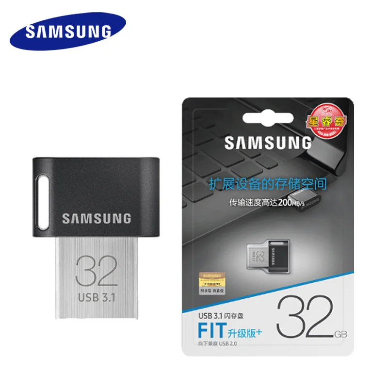 Original SAMSUNG FITplus USB 3.1 Flash Drive Pen Drive 32GB 64GB 128GB 256GB mini usb Memory Stick Device U Disk Tiny Flashdrive