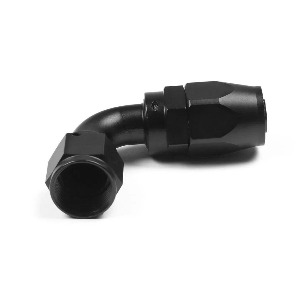 تركيب 10 تركيبات AN10 الألومنيوم 90 درجة أسود النفط/الوقود/التجهيزات خرطوم قطب (وصلة طرف خرطوم قطب) BX102216-90BK