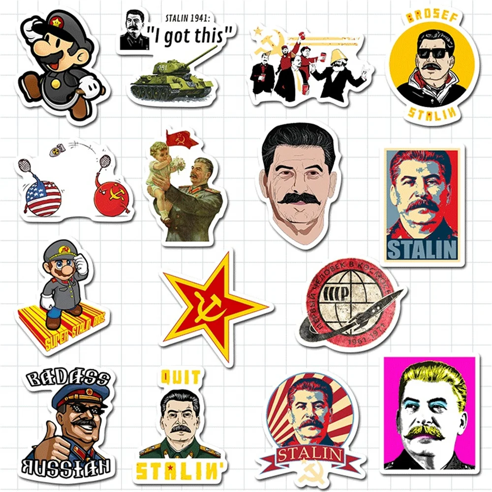 10/30/50PCS Stalin Soviet Graffiti Stickers Luggage Skateboard Classic Toys Laptop History Series cccp Stickers Wholesale