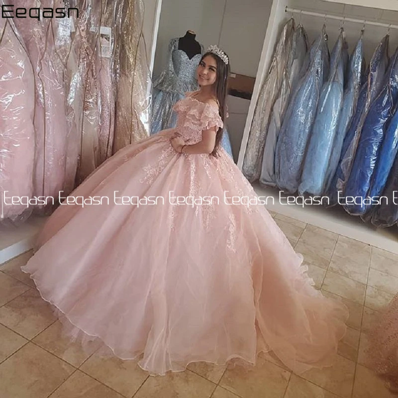 Personalizado Rosa dulce 16 vestido para quinceañeras 2024 vestido de baile elegante Vestidos de encaje 15 Anos adolescentes desfile Vestidos de fiesta de graduación