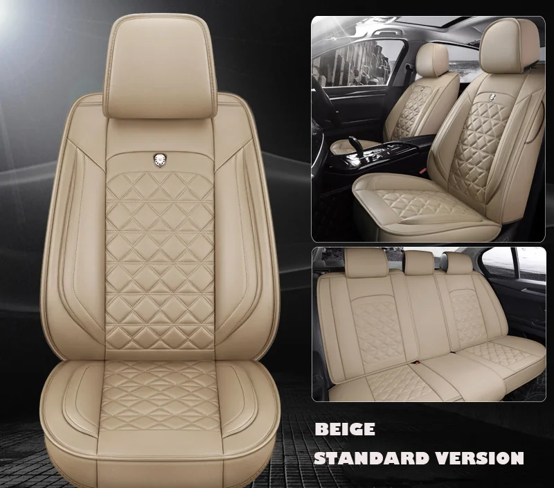 Universal car seat cover leather for kia ceed rio3 4 cerato sportage 2019 sorento picanto smart fortwo Car Seat Covers Protector