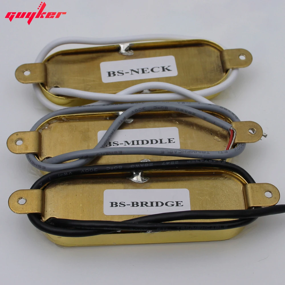 1 Set GUYKER Tri-sonic Single Ceramics Pickups For Electric Guitar Chrome/Gold