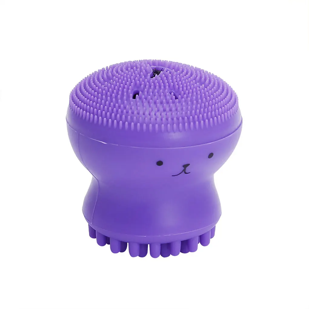 Petit nettoyeur de visage en forme de pieuvre en silicone, brosse pour le visage, livres en profondeur, brosse de lavage, masseur, beauté, nettoyage