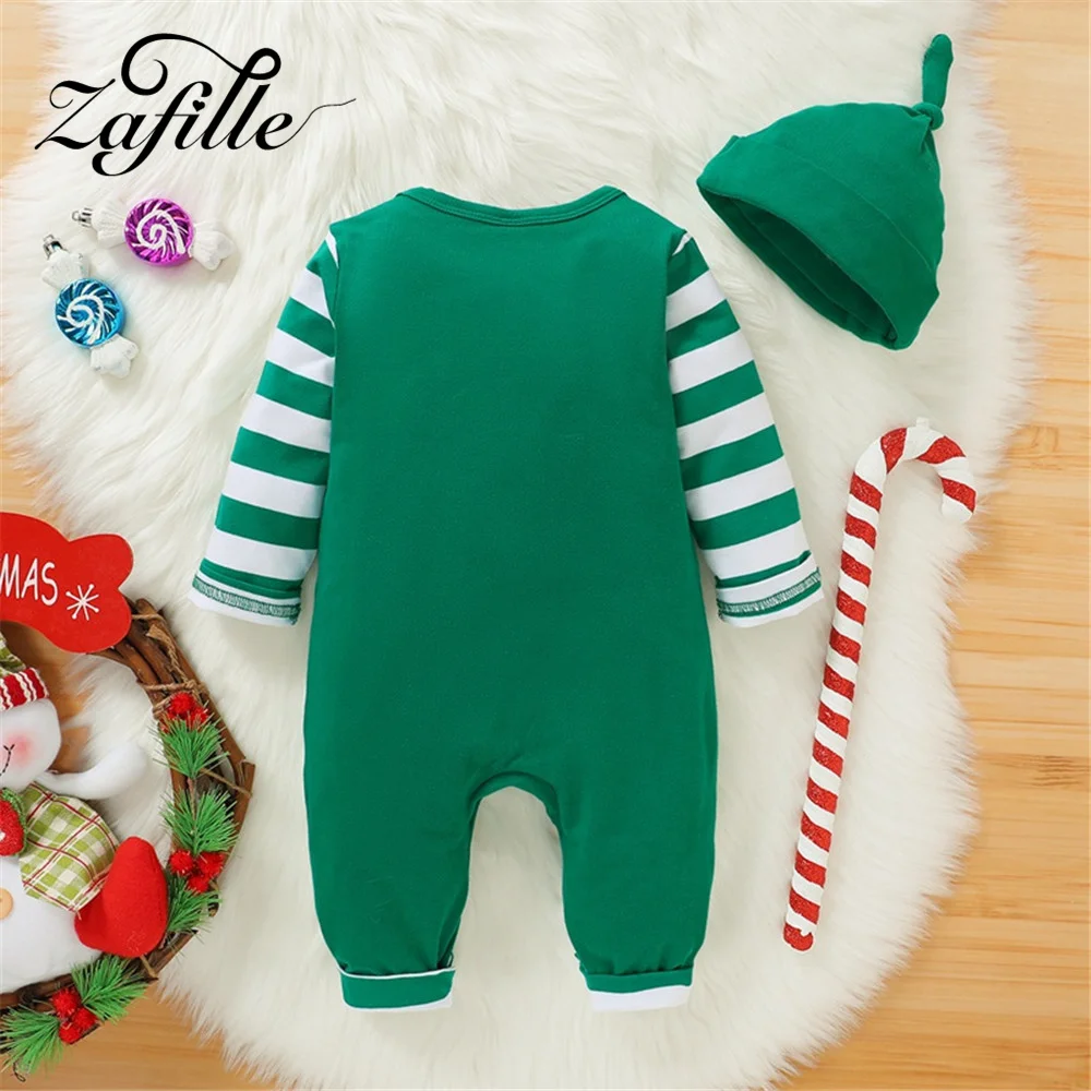 ZAFILLE My First Christmas Baby Clothes Xmas Elk Printed 2022 New Year\'s Costume Baby\'s Rompers Christmas Clothes For Baby