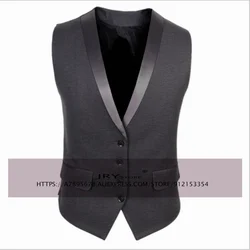Men's Suit Vest Lapel 4 Button Retro Solid Color Sleeveless Slim Fit Waistcoat Steampunk