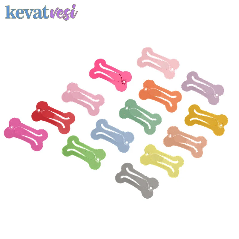 10Pcs/Lot Cute Pet Dog Hairpin Colorful Bone Shape Hairpin Small Dogs Hair Clips Chihuahua Pug Puppy Grooming Dog Accessories