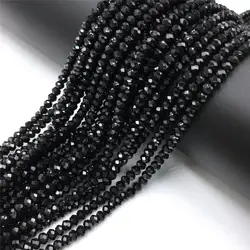 Free Shopping 2 3mm Round Faceted Beads Natural Black Spinels Tiny Bead For Jewelry Making Necklace Bracelet Drop Earring DIY
