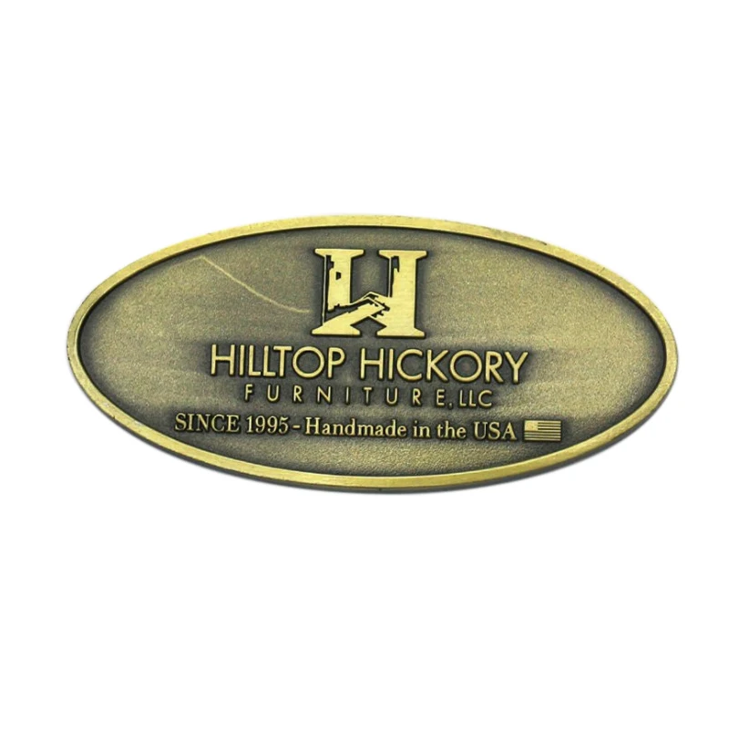 Wholesale Classics Handmade Zinc Alloy Metal Logo Labels For Hand Made Clothing Metal Tag For Shoese Custom Metal Logo Label