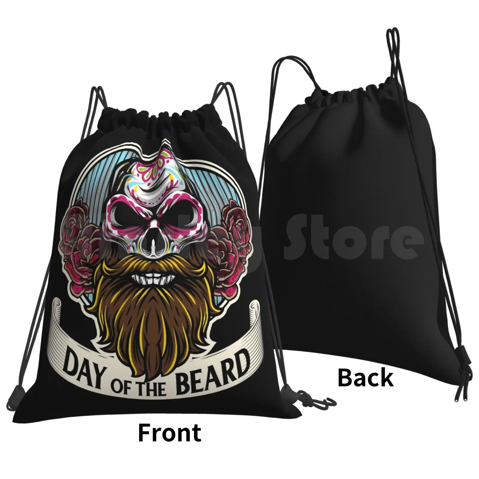 Day Of The Beard-Bearded Sugar Skull-Funny Day Of The Dead Dia De Los Muertos Outdoor Hiking Backpack Riding Climbing Sports