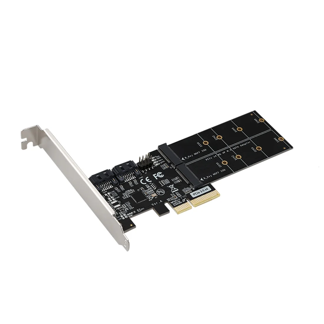 

M2 B-KEY (for NGFF) TO PCIE3.0 X4 Adapter for PCI Express 3.0 2230 2242 2260 2280 2 Port SATA3.0 and B-KEY Expansion Card