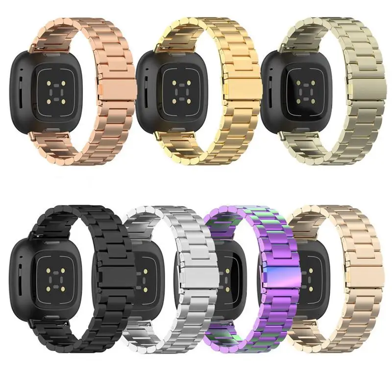 Stainless Steel Strap For Fitbit Versa 3 4 Watch Metal Wristband Loop For Fitbit Sense 2  Versa 3 4 Replacement Bracelet Band