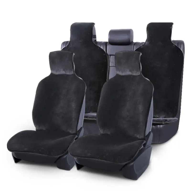 AUTOROWN 1Set Faux Fur Car Seat Covers Universal Size For All Types Seats Artificial Fur Car Seat Cushion Interior Accessories