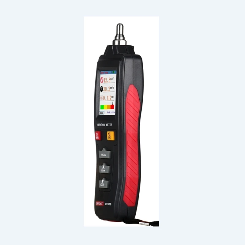 WT63B Vibration Analyzer Color LCD Digital Vibration Meter Rotate Acceleration Velocity Displacement High Low Frequency Tester