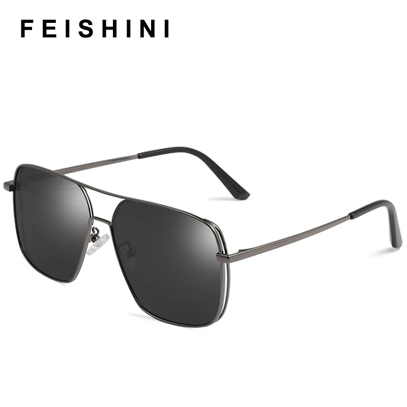 feishini All-weather Snow Light Photochromic Sunglasses Men Polarized Night Vision Driver Glasses For Man UV Protection Fishing