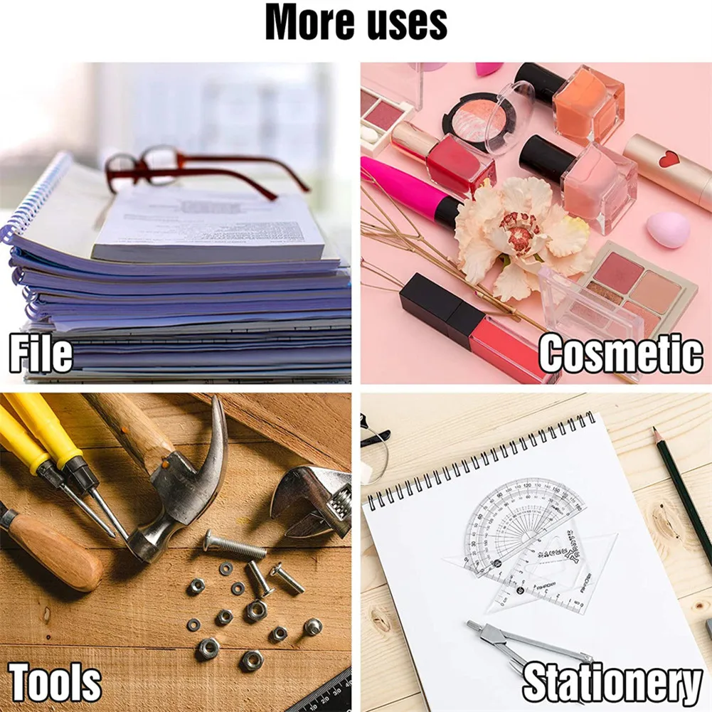 10pcs Poly Envelope File Folder Clear Plastic File Document Bags with Snap Button Closure A4 Pape Letter Size for School Office