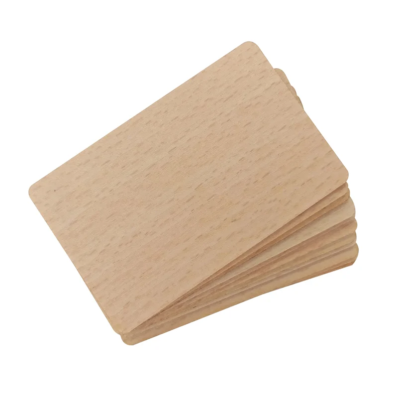 10 Pieces Of Wood NFC NFC 213 216 RFID Beech Blank Digital Business Card DIY Crafts Laser Engraving New Materials