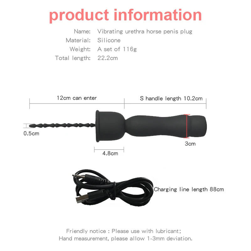 16 Speed Urethral Vibrator Catheter Penis Plug Sex Toys for Men Vibrating Urethral Plug Masturbator Penis Insertion Urethra Plug