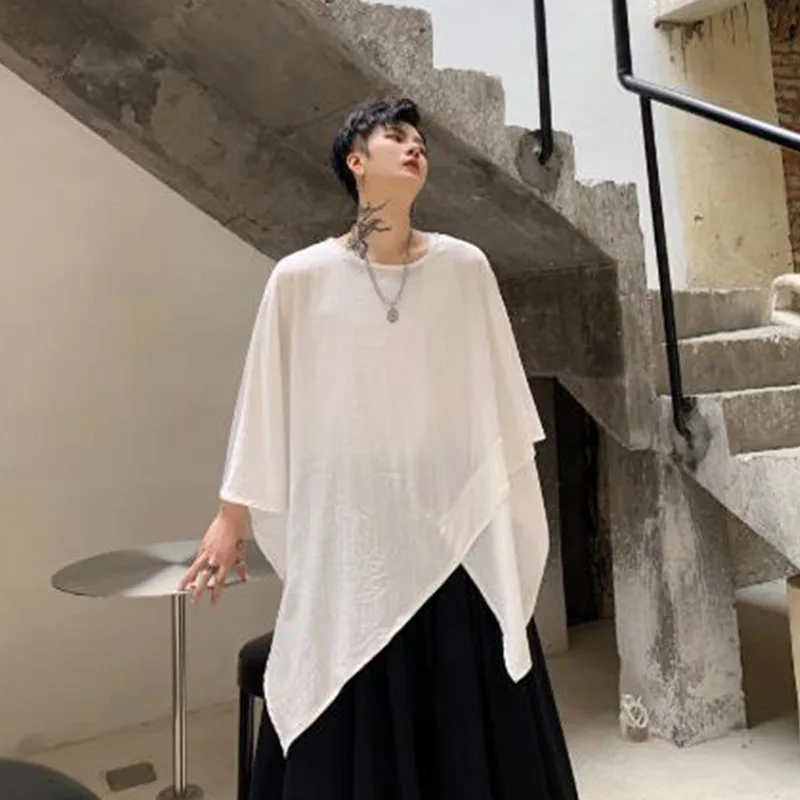 Men Bat Short Sleeve Oversize T Shirt Male Women Japan Streetwear Hip Hop Gothic Loose Casual Tshirt Couple Tee Shirt