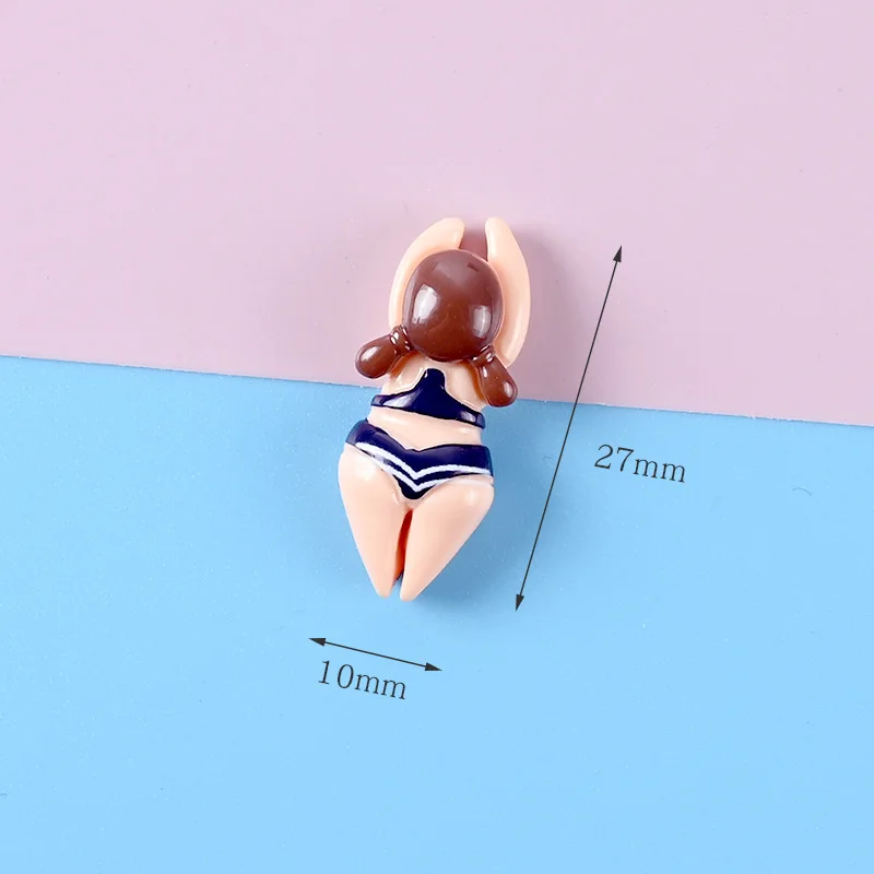 12/24Pcs Resin Swimmer Charms Flatback Jelly Cartoon Animal Findings For Keychain Diy Headware Accessories